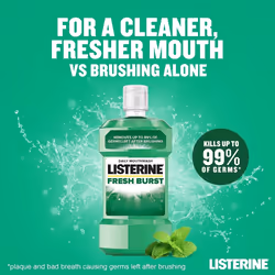 Listerine Fresh Burst Mouthwash, 250ml (Pack of 6)