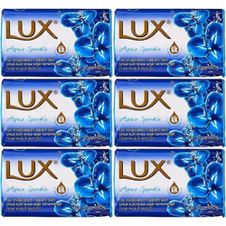 Lux Aqua Sparkle Fragrant Soap Bars With Floral Musk & Mint Oil 80g (Pack of 6)