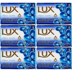 Lux Aqua Sparkle Fragrant Soap Bars With Floral Musk & Mint Oil 80g (Pack of 6)