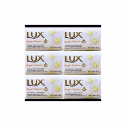 Lux Bright Impress Soap Bar Japanese White 1 pack of 3 bars, 80g (Pack of 6)