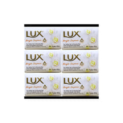 Lux Bright Impress Soap Bar Japanese White 1 pack of 3 bars, 80g (Pack of 6)