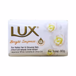 Lux Bright Impress Soap Bar Japanese White 1 pack of 3 bars, 80g (Pack of 6)