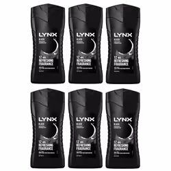 Lynx Black Shower Gel - 250ml (Pack of 6)