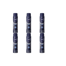 Nivea Men Cool Kick Anti-Perspirant Deodorant Spray, 250ml (Pack of 6)