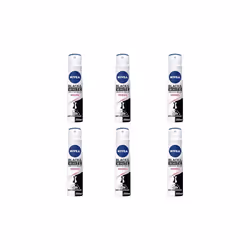 Nivea Women's Anti-Perspirant Invisible for Black and White 250ml (Pack of 6)