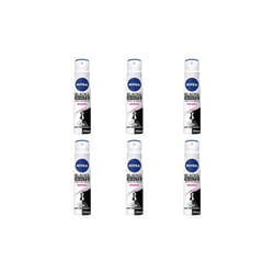 Nivea Women's Anti-Perspirant Invisible for Black and White 250ml (Pack of 6)