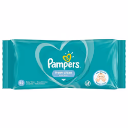 6 x Pampers Fresh Clean Baby Wipes White