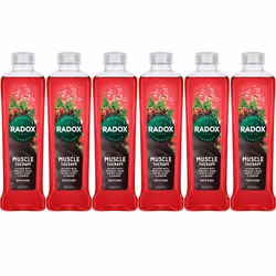 6 x Radox Men Muscle Therapy Bath Soak 500Ml (RED BOTTLE)