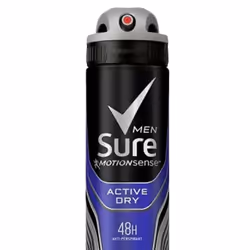 Sure Active Dry Anti-perspirant Deodorant Aerosol, 150ml (Pack of 6)
