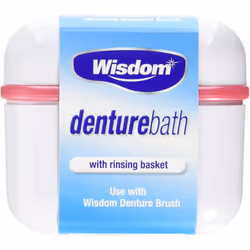 6 x Wisdom Denture Bath With Rinsing Basket