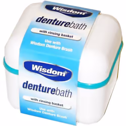 6 x Wisdom Denture Bath With Rinsing Basket