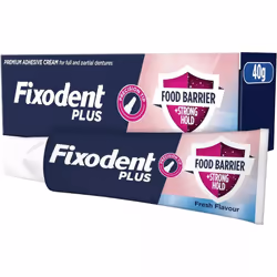 Fixodent Plus Dual Protection Denture Adhesive Cream 40g (Pack of 12)