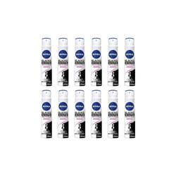 Nivea Women's Anti-Perspirant Invisible for Black and White 250ml (Pack of 12)