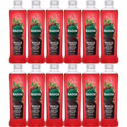 12 x Radox Men Muscle Therapy Bath Soak 500Ml (RED BOTTLE)