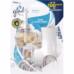 Glade pure clean linen Electric Scented Oil Holder & Refill 20 ml (7554).