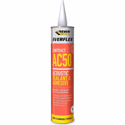 Everbuild AC50 High Strength Acoustic Sealant & Adhesive -380ml  White