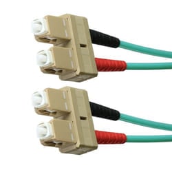 Cablenet 0.5m OM3 50/125 SC-SC Duplex Aqua LSOH Fibre Patch Lead