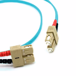Cablenet 0.5m OM3 50/125 SC-SC Duplex Aqua LSOH Fibre Patch Lead - Additional view 3