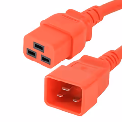 5m IEC C20 - IEC C19 Red PVC 1.5mm Power Leads