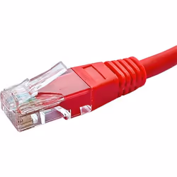 Cablenet 2.5m Cat6 RJ45 Red U/UTP PVC 24AWG Flush Moulded Booted Patch Lead