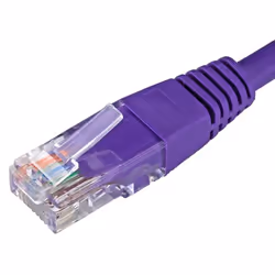 Cablenet 3m Cat5e RJ45 Violet U/UTP PVC 24AWG Flush Moulded Booted Patch Lead, 3 m, Cat5e, U/UTP (UTP), RJ-45, RJ-45, Violet
