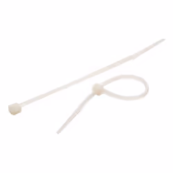 Cablenet Cabletie 2.5mm x 100mm Neutral (PK 100), Parallel entry cable tie, Nylon, White, 1 head(s), 100 mm, 2.5 mm