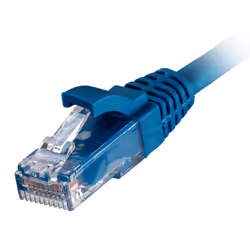 0.2m Cat6 RJ45 Blue U/UTP LSOH 24AWG Snagless Booted Patch Lead