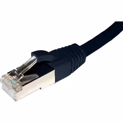 Cablenet 1m Cat6a RJ45 Black F/FTP PE External Flush Moulded Solid Patch Lead, 1 m, Cat6a, F/FTP (FFTP), RJ-45, RJ-45, Black