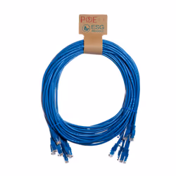 Cablenet 2.5m Cat6 RJ45 Blue U/UTP PVC 24AWG Flush Moulded Booted Patch Lead (PK10), 2.5 m, Cat6, U/UTP (UTP), RJ-45, RJ-45,  ...