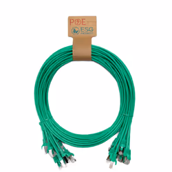 Cablenet 1.5m Cat6a RJ45 Green S/FTP LSOH 26AWG Snagless Booted Patch Lead (PK 10), 1.5 m, Cat6a, S/FTP (S-STP), RJ-45, RJ-45 ...