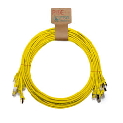 Cablenet 1.5m Cat6a RJ45 Yellow U/FTP LSOH 30AWG Slim Snagless Booted Patch Lead (PK10)
