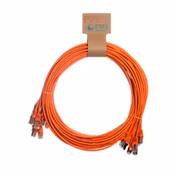 Cablenet 1.5m Cat6a RJ45 Orange U/FTP LSOH 30AWG Slim Snagless Booted Patch Lead (PK10), 1.5 m, Cat6a, U/FTP (STP), RJ-45, RJ ...