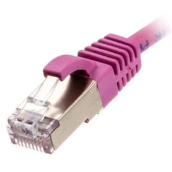 Cablenet 0.5m Cat6a RJ45 Pink U/FTP LSOH 30AWG Slim Snagless Booted Patch Lead