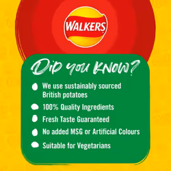 Giant Crisps Multipack Snack Box - Pack of 66 x 25g Assorted Classic Walkers Crisps Bulk Buy. Multipack Crisps Potato Snacks with Topline Card for