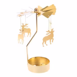 Metal Rotating Spinner Holder Table Carousel Candle Tea Light Holiday Decoration