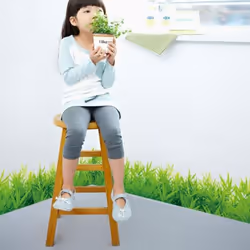 Green Grass Baseboard PVC Skirting Line Wall Sticker Living Kids