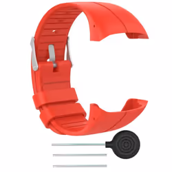 M400 Replacement Adjustable Strap Silicone Band Watch Polar with for Tools - black