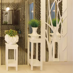 1 Set Tree Pattern Mirror Wall Stickers Smooth Surface Acrylic