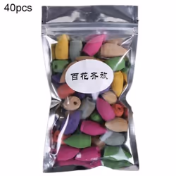40Pcs Air Purification Cones Scent Buddhism Smoke Back-flow Incense Aroma Spice