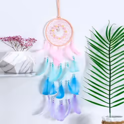 Fantastic Hanging Dreamcatcher Fashion Eye-catching Meaningful Feather Beads Pendant