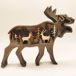 Premium Forest Elk Ornament Creative Compact Portable