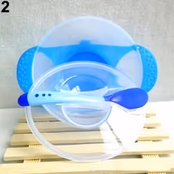 1 Set Baby Suction Bowl Temperature Color Changing Spoon Feeding Tableware Tool