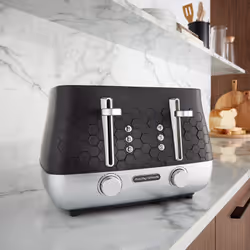 Morphy Richards Cassini 4 slice(s) 1880 W Black, Silver - Additional view 2