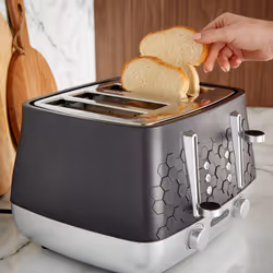 Morphy Richards Cassini 4 slice(s) 1880 W Black, Silver - Additional view 3