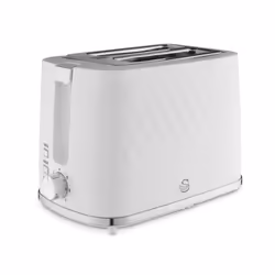 Swan Windsor Kitchen Set, 1.7L Fast Boil Kettle & 4 Slice Toaster, White, SK14611WHT & ST14071WHT