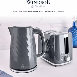 Swan Windsor Grey 1.7L Kettle & 2 Slice Toaster Matching Set - Additional view 10