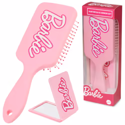 Detangle Hair Brush for Women Teenagers Girls, Paddle Brush and Compact Mirror Set - Gifts for Her