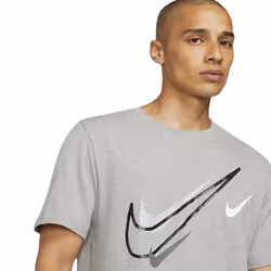Nike Mens Sportswear Club Swoosh T Shirt - Grey, S