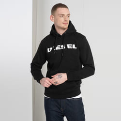 DIESEL S AGNES BRO Mens SWEAT Hoodie - Black, S