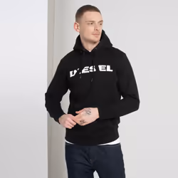 DIESEL S AGNES BRO Mens SWEAT Hoodie - Black, M